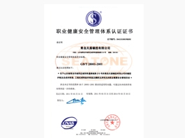 GB/T 28001-2001 職業(yè)健康安全管理體系證書(shū)