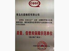 質(zhì)量、信譽(yù)雙保障示范單位